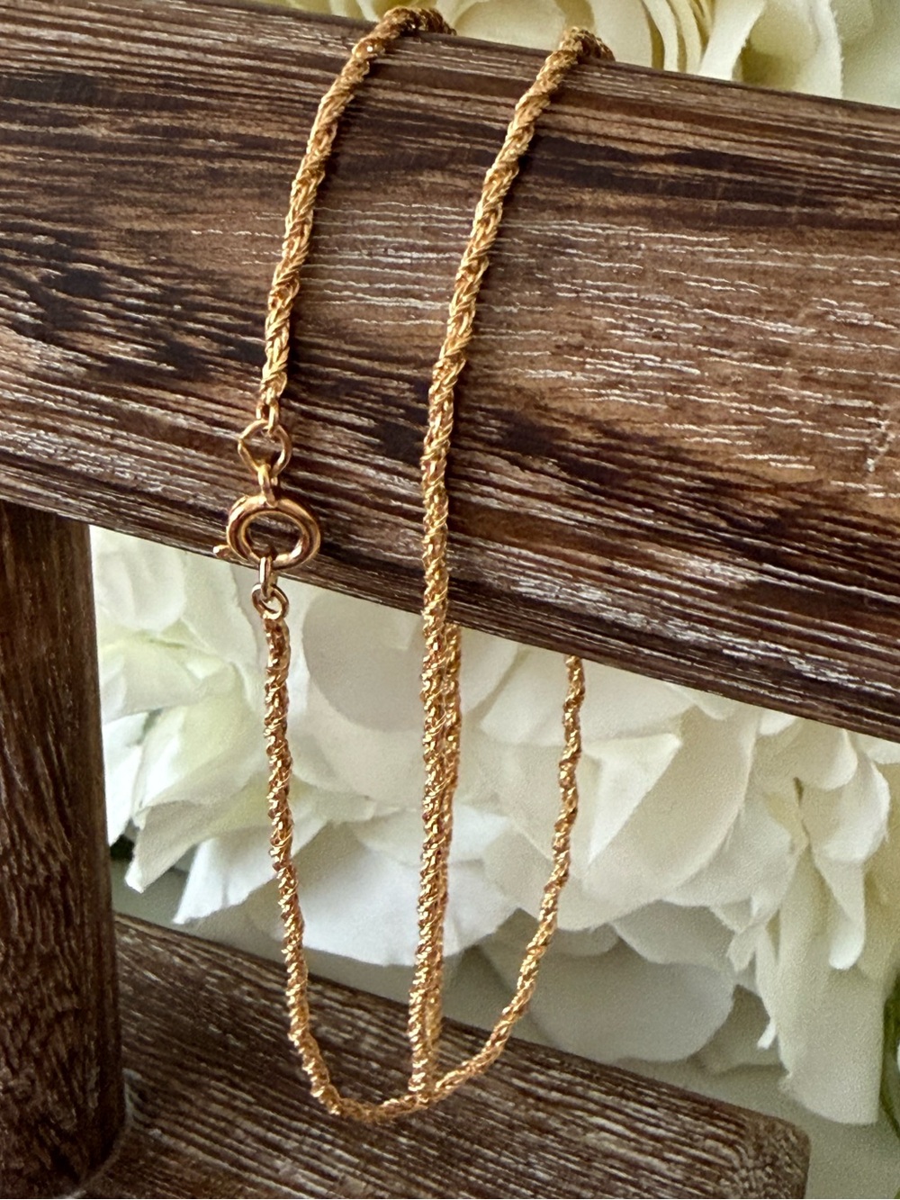 Delicate Gold Rope Chain Necklace - Picture 5 of 6